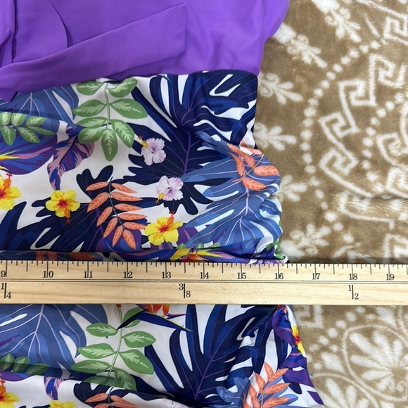 PatPat Purple One Piece Swimwear with Ruffled Straps - Picture 12 of 14